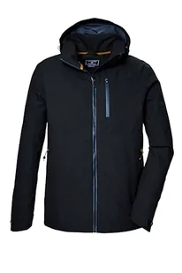 killtec Męska kurtka funkcyjna wodoszczelna/kurtka outdoorowa z odpinanym kapturem KOS 74 MN JCKT, czarno-niebieska, XL, 42869-000 - Kurtki męskie - miniaturka - grafika 1