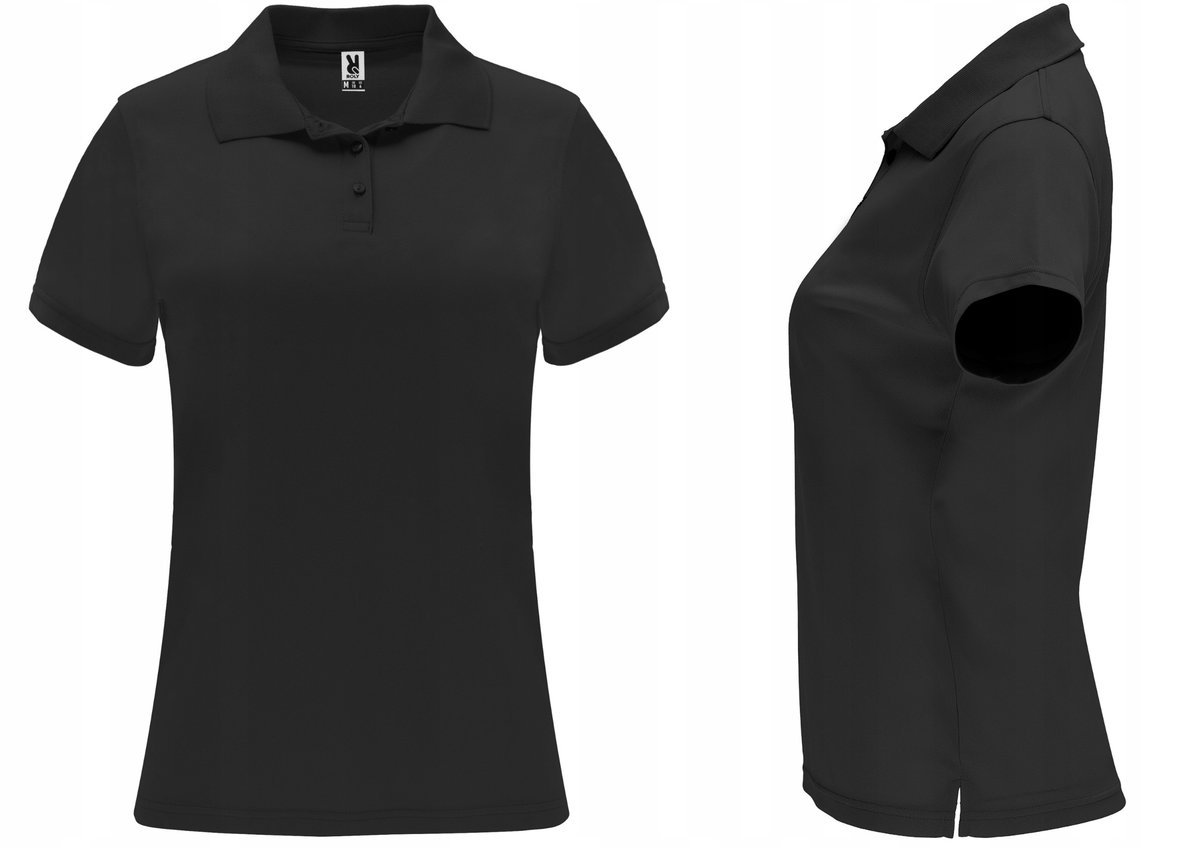 Koszulka POLO Sportowa Damska Polówka Roly MONZHA 0404 CZARNA 2XL