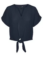 Koszulki i topy damskie - Vero Moda Koszulka w kolorze czarnym - miniaturka - grafika 1