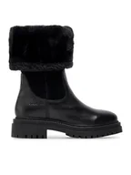 Botki damskie - Geox Botki D Iridea M D04HRM 02246 C9999 Czarny - miniaturka - grafika 1
