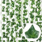 Sztuczne kwiaty - 12x SZTUCZNY BLUSZCZ NA ŚCIANĘ OZDOBNA ROŚLINA WISZĄCA 25m - miniaturka - grafika 1