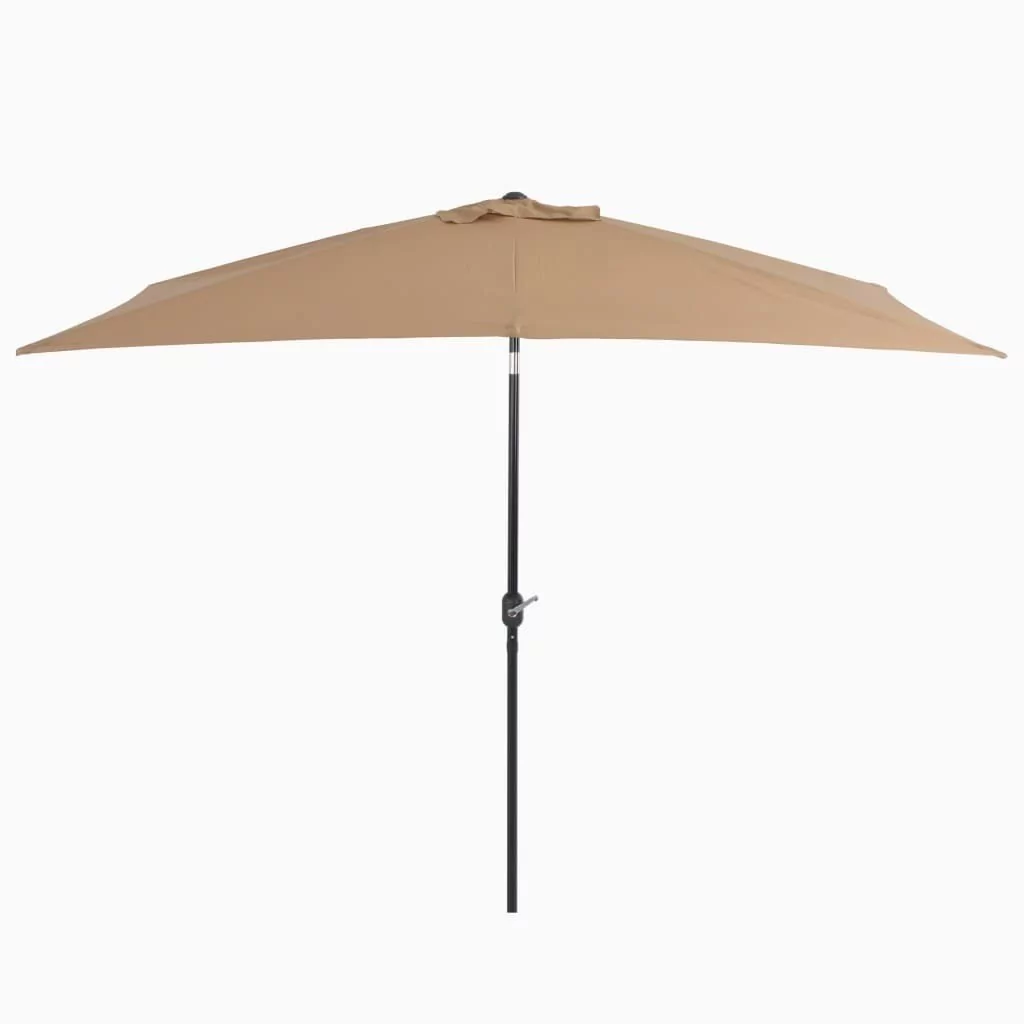 vidaXL Parasol ogrodowy na metalowym słupku, 300 x 200 cm, kolor taupe