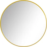Lustra - LUSTRO OKRĄGŁE ŚCIENNE W ZŁOTEJ RAMIE ŁAZIENKOWE DO SALONU 50CM - miniaturka - grafika 1