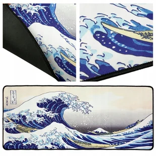Podkładka pod mysz klawiaturę xxl duża na biurko wielka fala 120x60 cm - Podkładki pod mysz - miniaturka - grafika 1