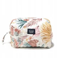 Torby i organizery dla mam - La Millou Kosmetyczka Pikowana Velvet Mollet Boho Palms Light - miniaturka - grafika 1