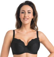 Biustonosze - Biustonosz usztywniany z koronką Marte czarny, Teyli - miniaturka - grafika 1