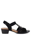 Sandały damskie - Go Soft Sandały WI23-BETTY-09 Czarny - miniaturka - grafika 1