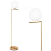 Lampy stojące - Italux Lampa podłogowa Mondo MLE3081 1 mosiądz biały Udzielimy dodatkowego rabatu na lampy zadzwoń 728 831 127 napisz sklep@lumenpro.pl MLE3081/1 - miniaturka - grafika 1