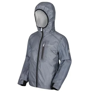 Regatta Unisex dzieci Hydroid' wodoodporne odblaskowe wykończenie z kapturem kurtki wodoodporne muszelki Szary Magnes 4XL - Kurtki i płaszcze dla chłopców - miniaturka - grafika 1