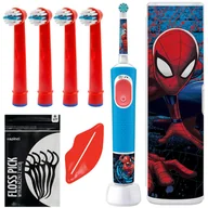 Końcówki do szczoteczek elektrycznych - Szczoteczka Oral-B Vitality Pro 103 Spiderman + etui + 4 końcówki zamienne i akcesoria - miniaturka - grafika 1