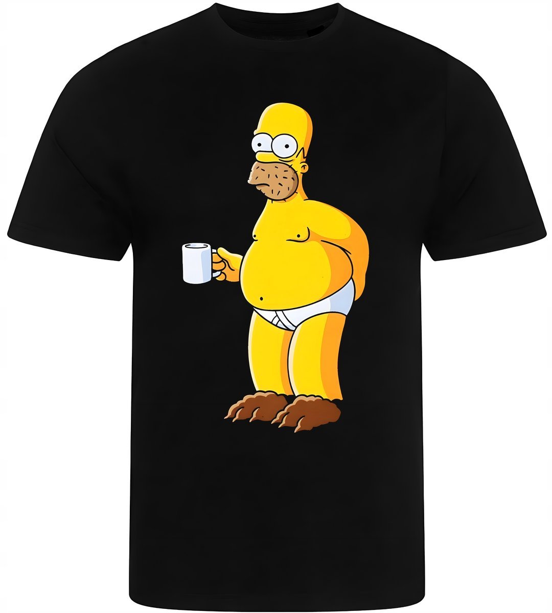 KOSZULKA MĘSKA NADRUK ŚMIESZNA SIMPSONS PREZENT PREMIUM S