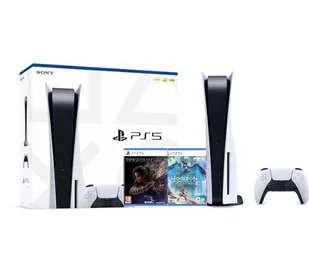 Sony PlayStation 5 z napędem + Horizon Forbidden West + Forspoken - Konsole Playstation - miniaturka - grafika 1