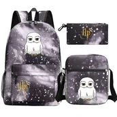 Plecaki - Harries Potter Plecak Magic School Wizards Women Men Capacity School Bags Dzieci Potter Mochila Infantil Torby na ramię Jasne - miniaturka - grafika 1