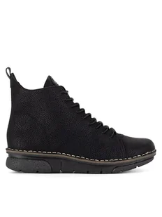 Rieker Botki 73333-00 Czarny - Botki damskie - miniaturka - grafika 1