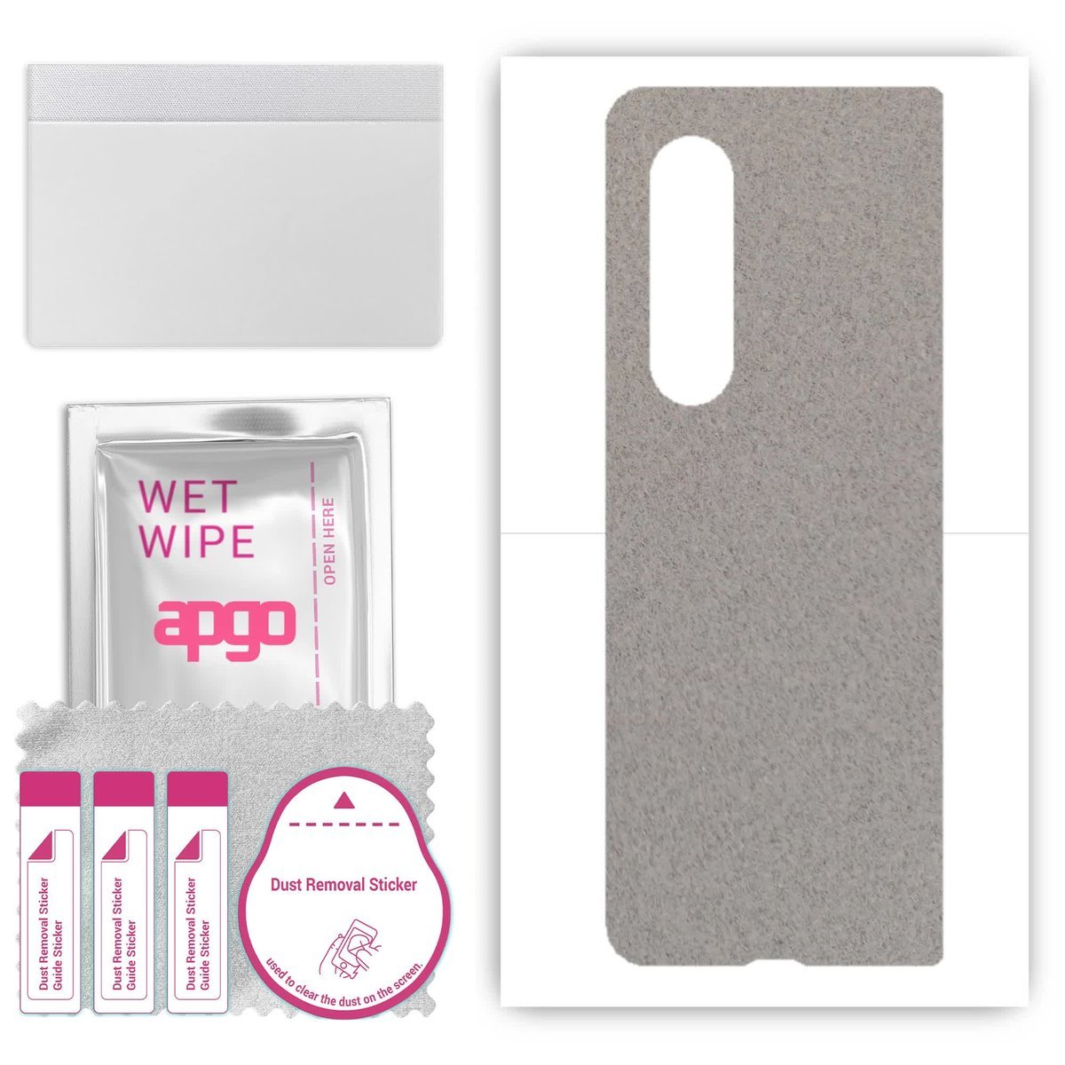 Folia naklejka skórka strukturalna na TYŁ Zamsz do Samsung Galaxy Z Fold 3 - Zamsz Szary - apgo SKINS