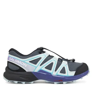 Trekkingi Salomon Speedcross L47733200 Szary - Buty trekkingowe dziecięce - miniaturka - grafika 1