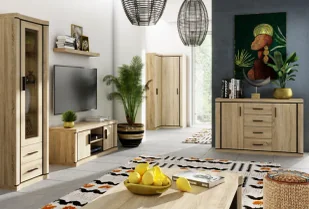 Klasyczny komplet mebli do salonu dąb truflowy S9-S17 - Inne meble do salonu - miniaturka - grafika 1