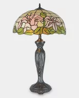 Lampy stojące - Lampa Witrażowa w Stylu Tiffany Lilia Różowa - miniaturka - grafika 1