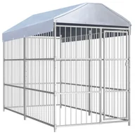 Budy dla psów - vidaXL Kojec dla psa z dachem 300 x 150 cm 144621 - miniaturka - grafika 1