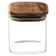 Pojemniki kuchenne - 5five Simply Smart Pojemnik szklany z pokrywką z drewna akacjowego 0,6 L 179614 - miniaturka - grafika 1