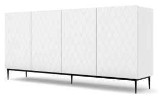 Komoda biały mat + czarna rama F3-G57 - Komody - miniaturka - grafika 1