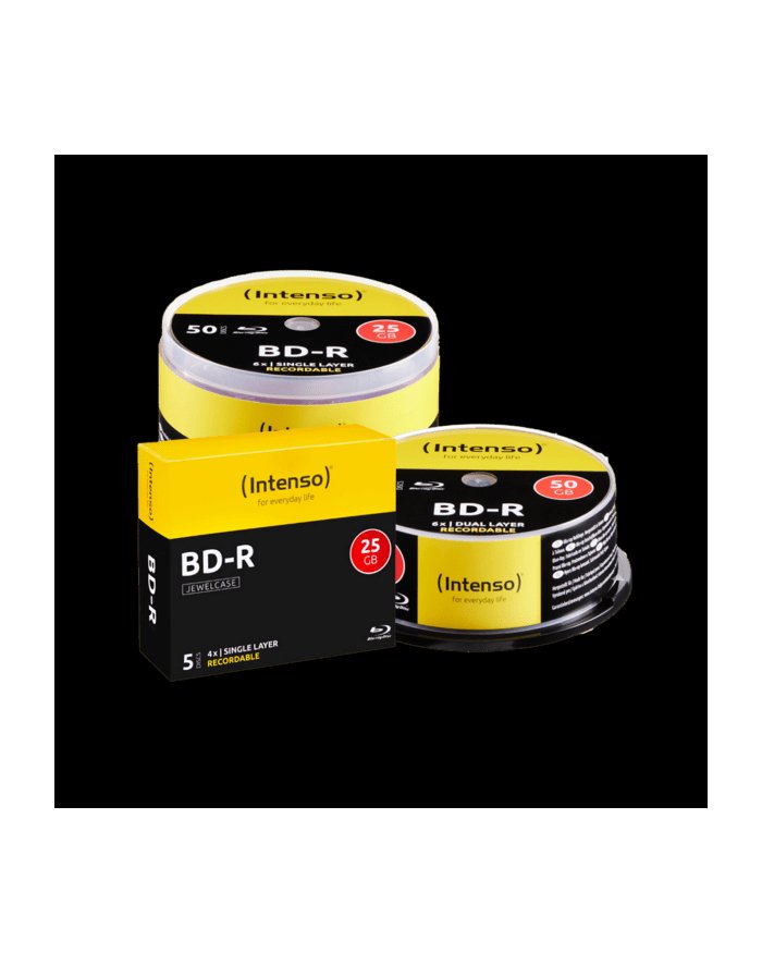 1x25 Intenso BD-R 50GB printable 6x Speed, Cakebox 5101124