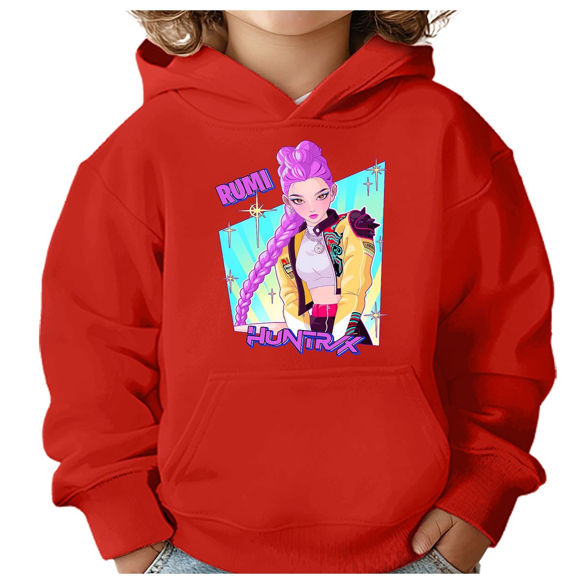 BLUZA DZIECIĘCA HUNTRIX RUMI KPOP 110-116 Z KAPTUREM BAWEŁNIANA JAKOŚĆ