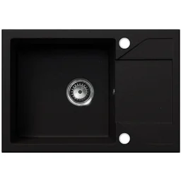EOS Zlewozmywak granitowy ADRIA czarny brokat złoty (z ociekaczem) - Zlewozmywaki EOS Zlewozmywak granitowy ADRIA czarny brokat złoty (z ociekaczem) - Zlewozmywaki - miniaturka - grafika 1