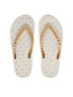 Klapki i japonki damskie - MICHAEL Michael Kors Japonki Zaza 40S5ZAFA1B Złoty - miniaturka - grafika 1