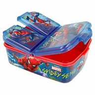 Lunch boxy - Spider-Man Pudełko Na Przekąski Śniadaniowe Dla Dzieci Z 3 Przegródkami - miniaturka - grafika 1