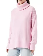 Swetry damskie - nascita Damski sweter z golfem 12419374-NA03, różowy, XL/XXL, Rosa, XL-XXL - miniaturka - grafika 1