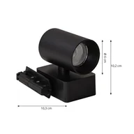 Lampy pozostałe - Reflektor szynowy LED Lindby Linaro/Brinja, czarny, 1-fazowy - miniaturka - grafika 1