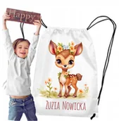 Plecaki worki - Worek na buty kapcie Sarenka Plecak do przedszkola szkoły żłobka Imię - miniaturka - grafika 1