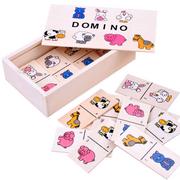 Gry planszowe - Obrazkowe Domino dla dzieci zwierzątka ZA2515 - miniaturka - grafika 1