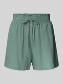 Spodenki damskie - Szorty o luźnym kroju z mieszanki wiskozy i lnu model ‘MYMILO’ - miniaturka - grafika 1