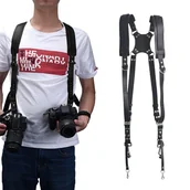 Akcesoria do urządzeń ogrodniczych - Skórzane szelki fotograficzne - czarne - miniaturka - grafika 1