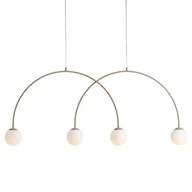 Lampy sufitowe - Szklana lampa wisząca Una 1116L17_L Aldex kulista łuk wielopunktowa metal beżowa - miniaturka - grafika 1