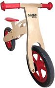 Rowerki biegowe - Sprytne zabawki. Drewniany rowerek biegowy czerwony Toys4edu - miniaturka - grafika 1