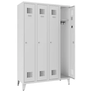 Szafy ze wieszakami dla pracowników na zamek kluczowy SUM 341 W ST 3 PKT - Szafki BHP - miniaturka - grafika 1