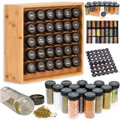 Etykiety do drukarek - PRZYPRAWNIK ORGANIZER Elegancki STOJAK NA PRZYPRAWY 30 słoiczków + etykiety - miniaturka - grafika 1