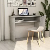 Biurka - vidaXL vidaXL Biurko, szarość betonu, 90x50x74 cm, płyta wiórowa - miniaturka - grafika 1
