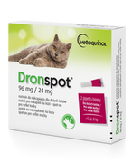 Artykuły przeciw pasożytom - Vetoquinol Dronspot 2 pipetki 1,12 ml - odrobaczenie dla dużego kota - miniaturka - grafika 1