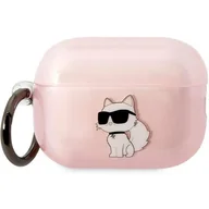 Akcesoria do słuchawek - Karl Lagerfeld KLAP2HNCHTCP Airpods Pro 2 cover różowy/pink Ikonik Choupette - miniaturka - grafika 1