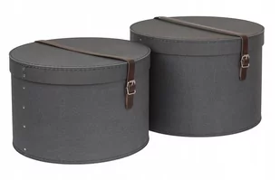 Zestaw 2 czarnych pudełek Bigso Box of Sweden Rut - Pudła i pojemniki do przechowywania - miniaturka - grafika 1