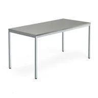 Biurka - Biurko MODULUS, 4 nogi, 1600x800 mm, srebrna rama, jasnoszary - miniaturka - grafika 1