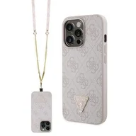 Etui i futerały do telefonów - Guess GUHCP13LP4TDSCPP iPhone 13 Pro / 13 6.1" różowy/pink hardcase Crossbody 4G Metal Logo - miniaturka - grafika 1
