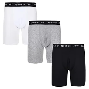 Reebok Męskie szorty, Czarny/biały/szary Marl, L - Spodenki damskie - miniaturka - grafika 1