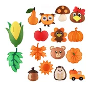 Dekoratorstwo - JESIEŃ - filcowy zestaw do szycia DIY - 16 elementów - miniaturka - grafika 1