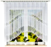 Firany - Firana żakardowa VIOLETTA 250x150cm (gotowa) z łukiem - miniaturka - grafika 1