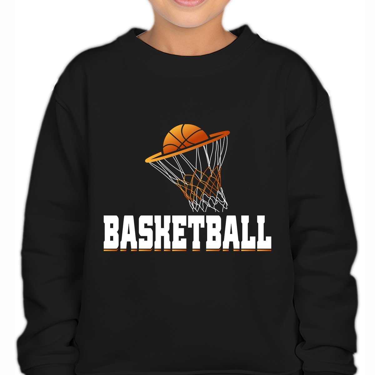 Bluza Dziecięca Czarna BASKETBALL Koszykówka Piłka Wzory Rozmiar 152 cm